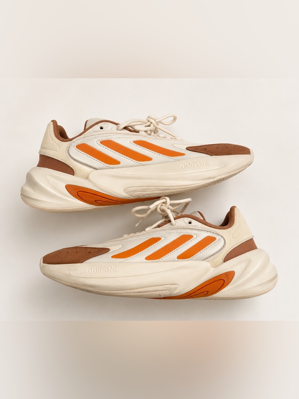 Adidas AdiPRENE Chunky Sneakers Cream Orange Brown Women’s 7.5